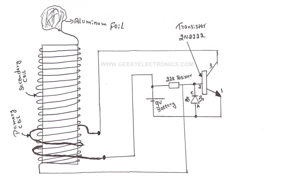 Mini tesla coil circuit diagram