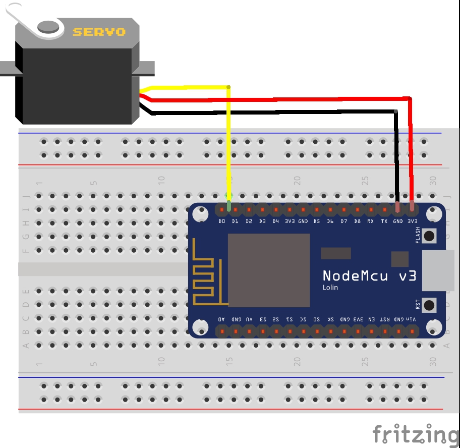 nodemcu servo web server control circuit diagram